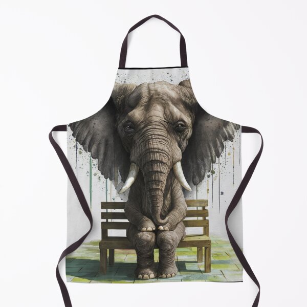 Item preview, Elephant Portrait. sad elephant designed and sold by ElephantVibes.