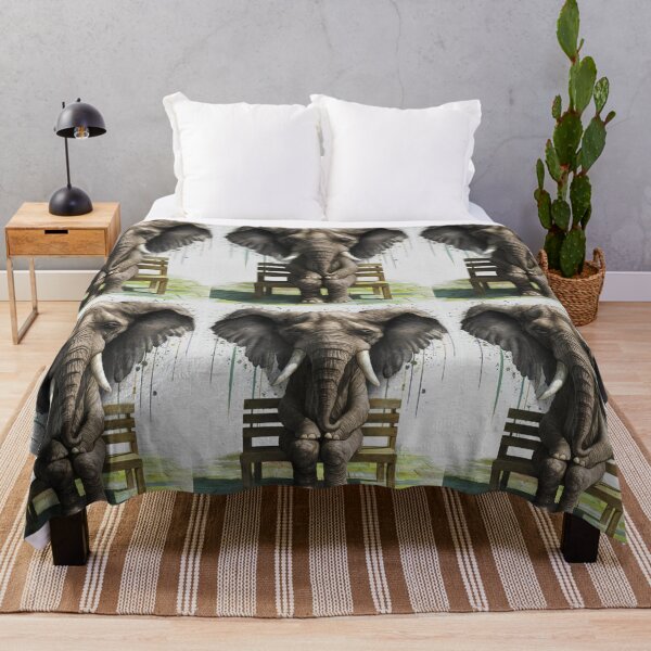 Item preview, Elephant Portrait. sad elephant designed and sold by ElephantVibes.