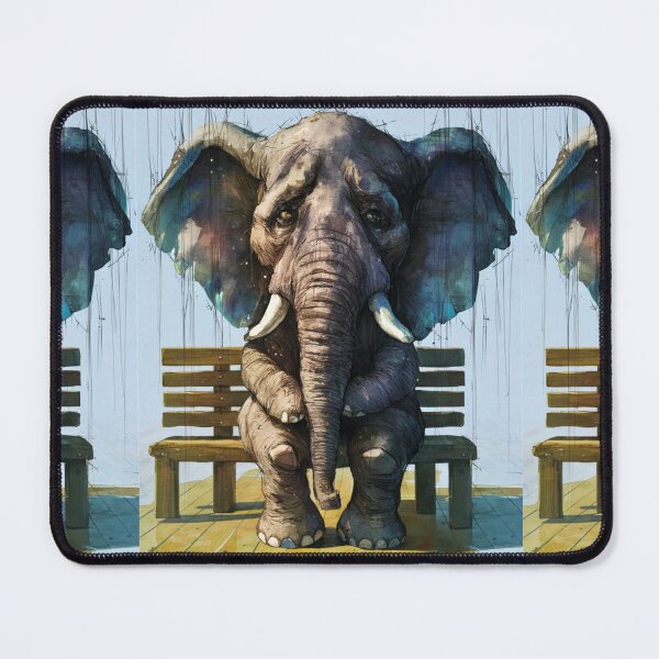 Item preview, Elephant Portrait. sad elephant designed and sold by ElephantVibes.