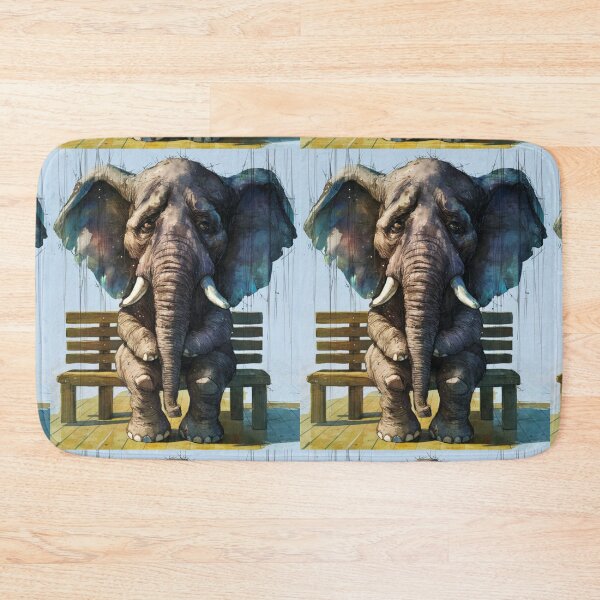 Item preview, Elephant Portrait. sad elephant designed and sold by ElephantVibes.