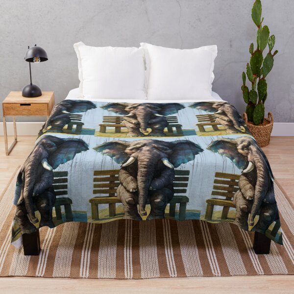 Item preview, Elephant Portrait. sad elephant designed and sold by ElephantVibes.