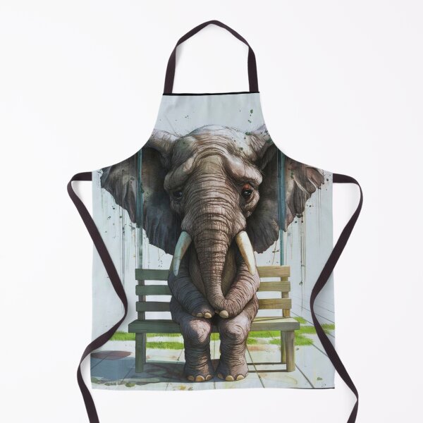 Item preview, Elephant Portrait. sad elephant designed and sold by ElephantVibes.