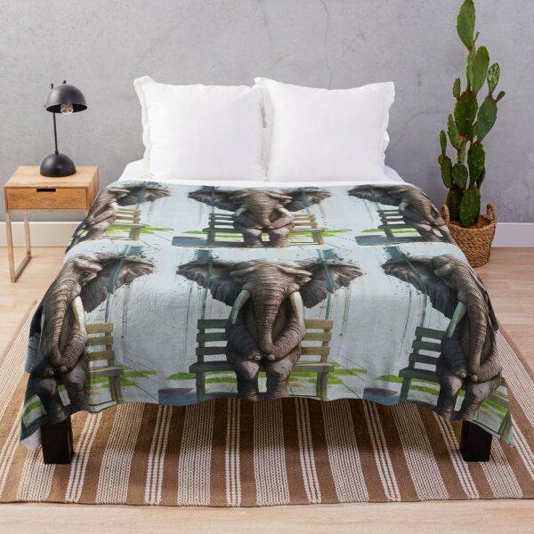 Item preview, Elephant Portrait. sad elephant designed and sold by ElephantVibes.