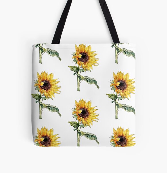 Sunflower All Over Print Tote Bag