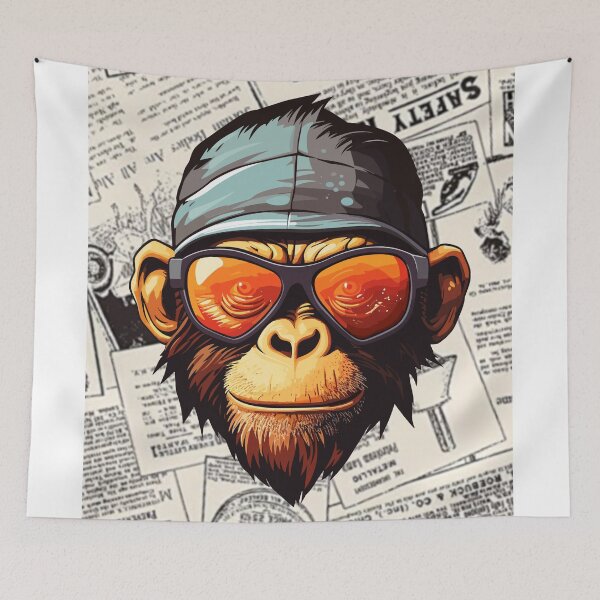 Item preview, Monkey t-shirts, nature t-shirts, cute wildlife t-shirts, vintage style t-shirts. ,newspaper designed and sold by BeYourself1993.