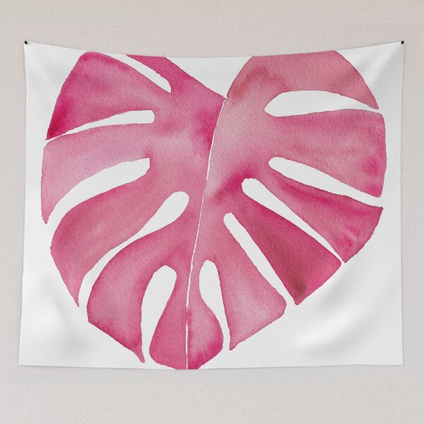 Item preview, Pink Monstera Leaf on White designed and sold by JocelynBateson.
