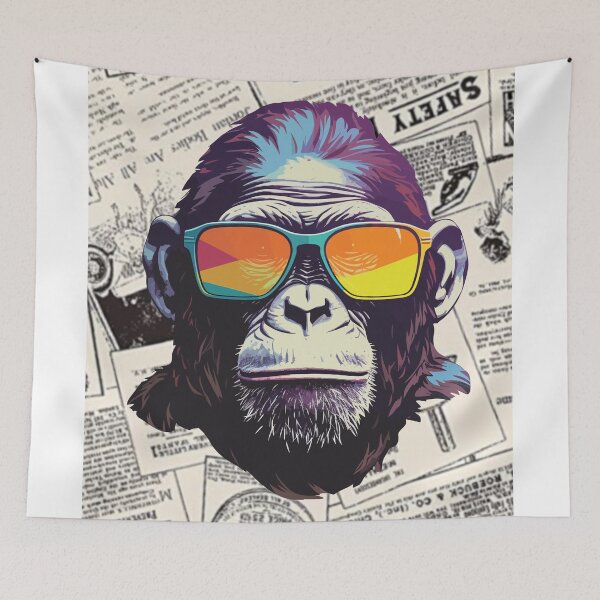 Item preview, Monkey t-shirts, nature t-shirts, cute wildlife t-shirts, vintage style t-shirts. ,newspaper designed and sold by BeYourself1993.