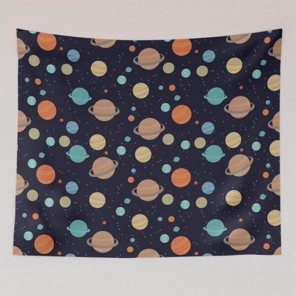 Item preview, Multicolored planets amoung shining stars designed and sold by Pinata.