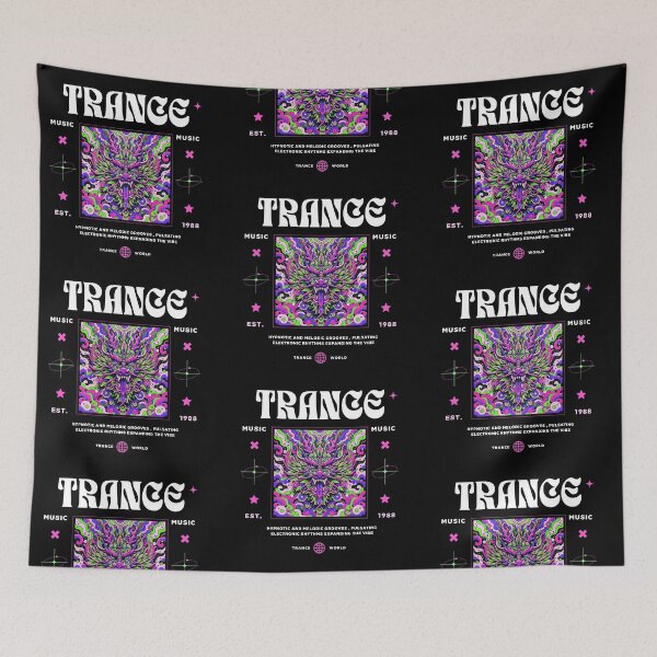 Item preview, TRANCE  - Trippy Dragon Face (White)  designed and sold by Discothreadz.