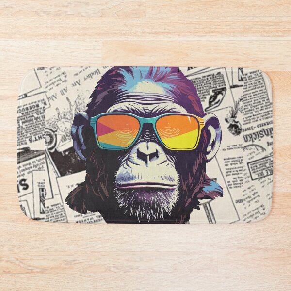 Item preview, Monkey t-shirts, nature t-shirts, cute wildlife t-shirts, vintage style t-shirts. ,newspaper designed and sold by BeYourself1993.