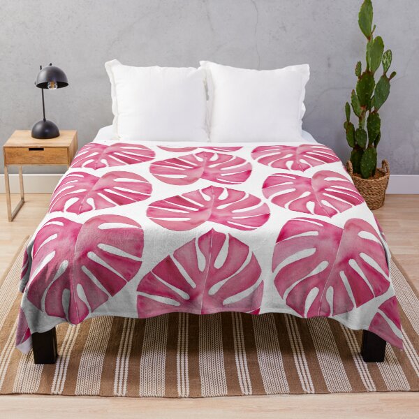 Item preview, Pink Monstera Pattern on White designed and sold by JocelynBateson.