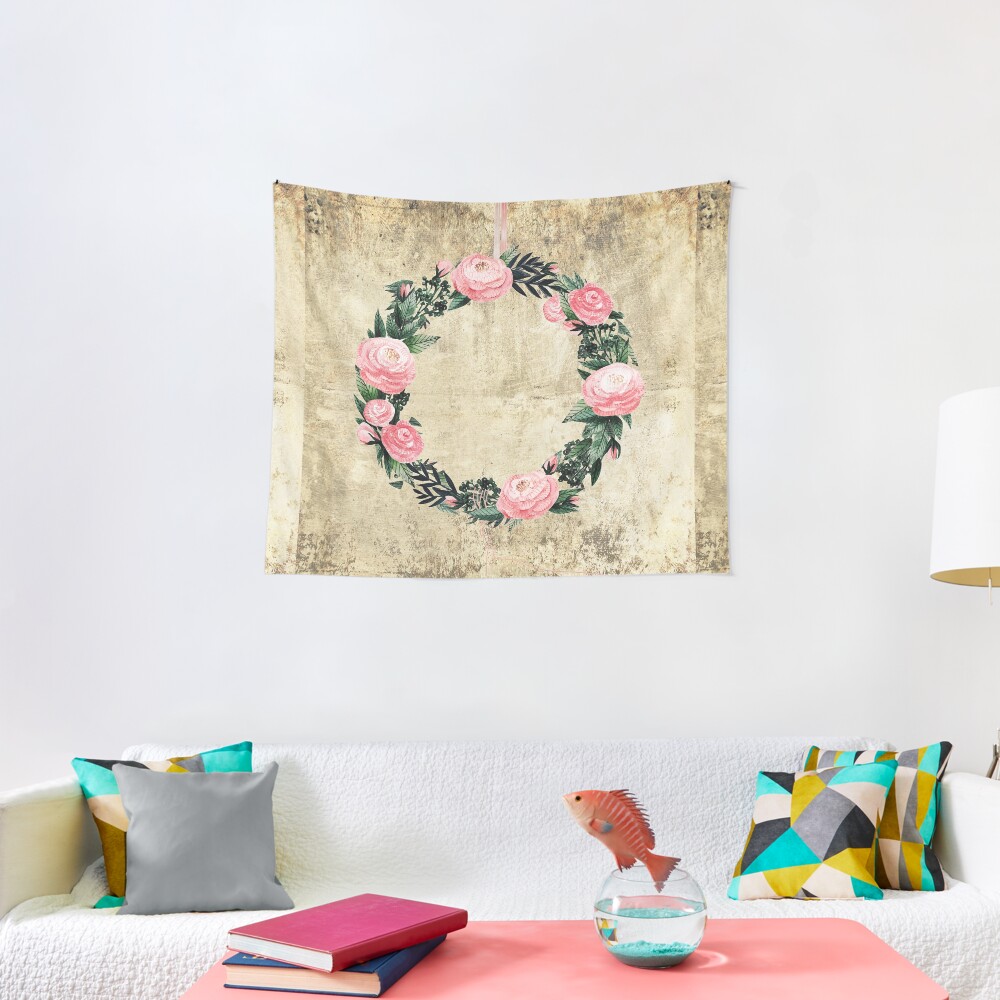 Wreath #Rose Flowers #Royal collection Tapestry