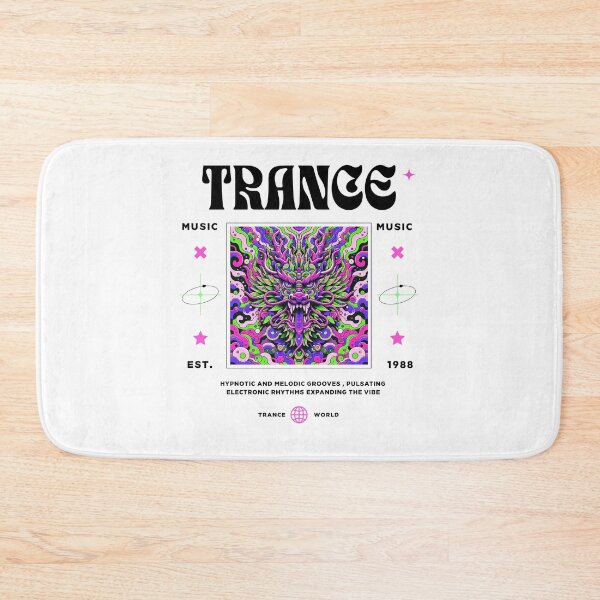 Item preview, TRANCE  - Trippy Dragon Face (Black)  designed and sold by Discothreadz.