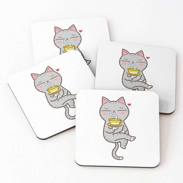 Item preview, Coffee loving cat designed and sold by doodletales.