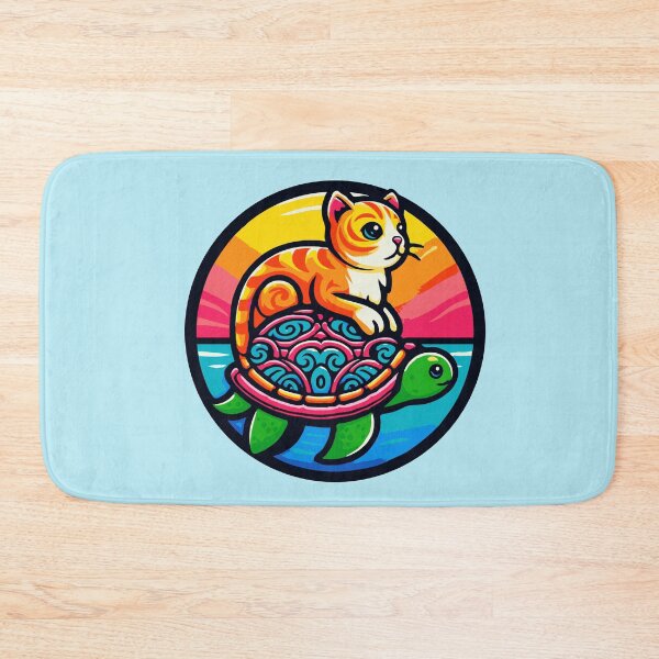 Item preview, Un lindo gatito sobre tortuga designed and sold by The Monkey Desings LLC.