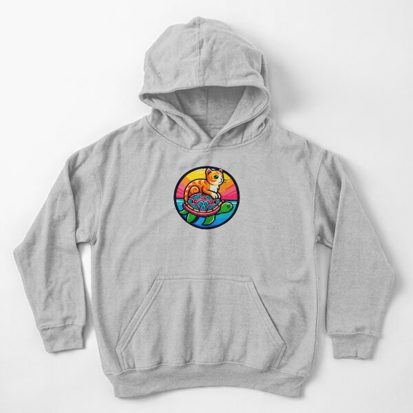 Vista previa del artículo con la obra «Un lindo gatito sobre tortuga», diseñado y vendido por The Monkey Desings LLC.