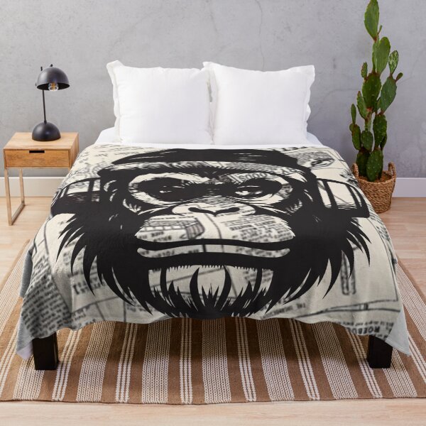 Item preview, Monkey t-shirts, nature t-shirts, cute wildlife t-shirts, vintage style t-shirts. ,newspaper designed and sold by BeYourself1993.