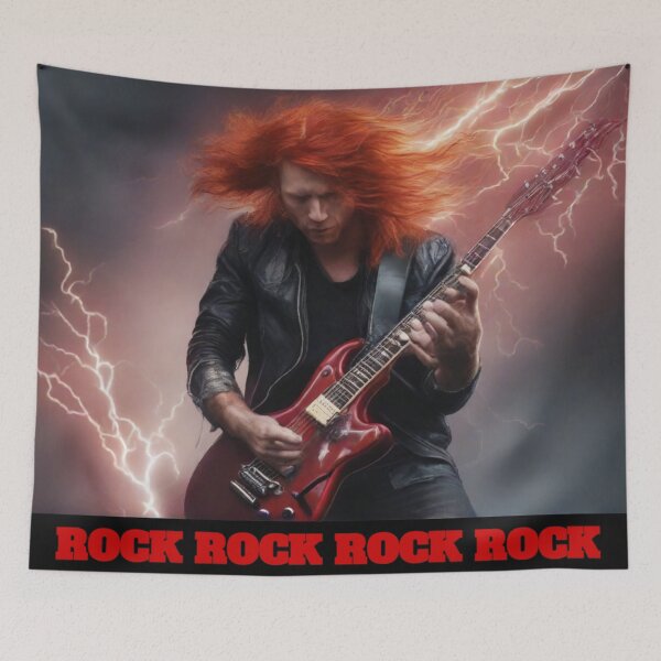 Item preview, Red-haired rock guitarist designed and sold by Artbellachi.