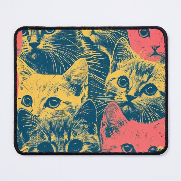 Item preview, Vintage Art Cute Cats Kittens Retro Pattern Art designed and sold by LVTFCOarts.