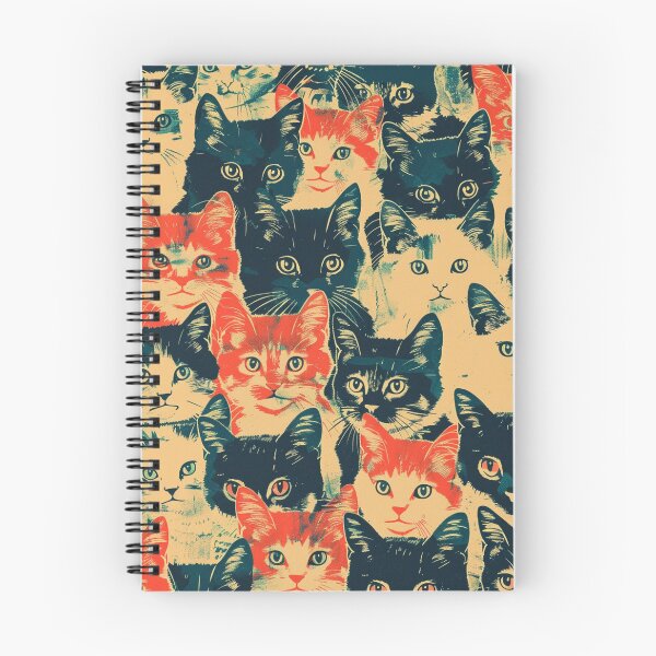 Item preview, Cute Kittens Pattern Art Vintage Cat Graphic Art designed and sold by LVTFCOarts.