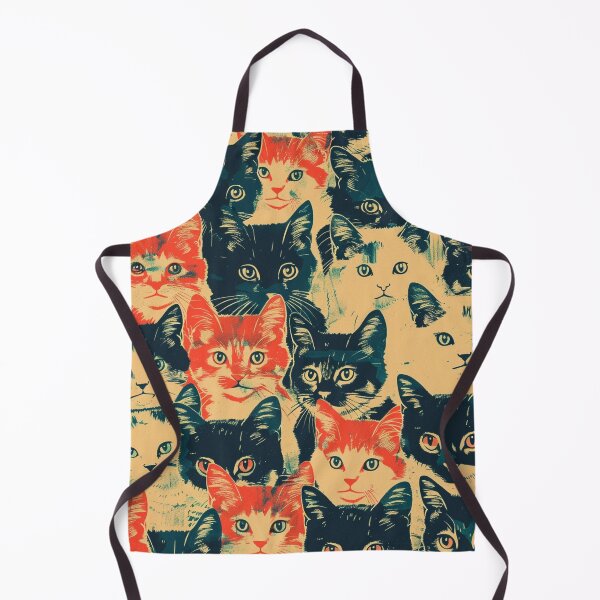 Item preview, Cute Kittens Pattern Art Vintage Cat Graphic Art designed and sold by LVTFCOarts.