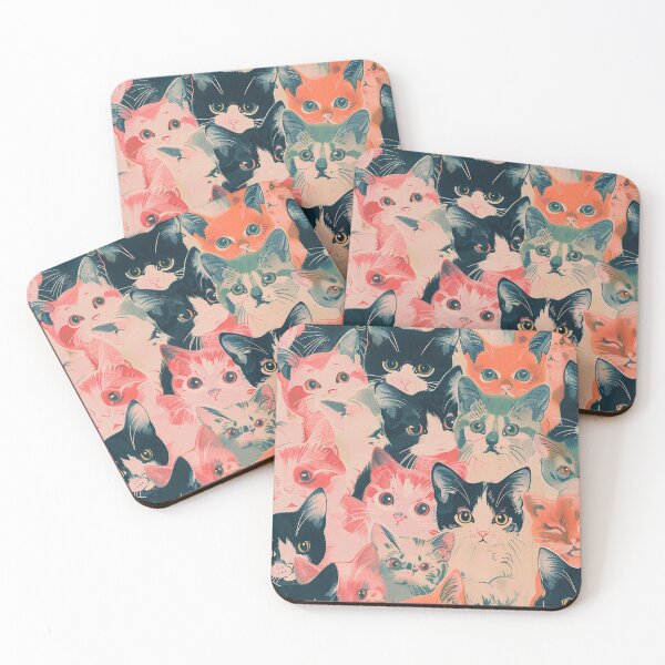 Item preview, Adorable Vintage Cute Cat Kittens Pattern Graphic designed and sold by LVTFCOarts.