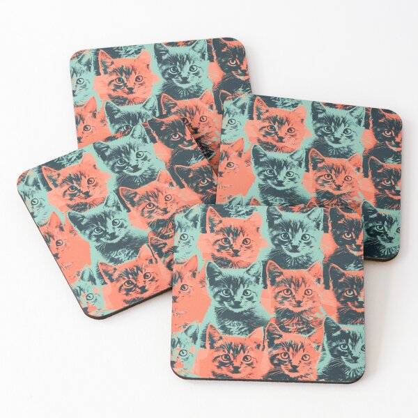Item preview, Adorable Vintage Pattern Art Cats Kittens Funny designed and sold by LVTFCOarts.