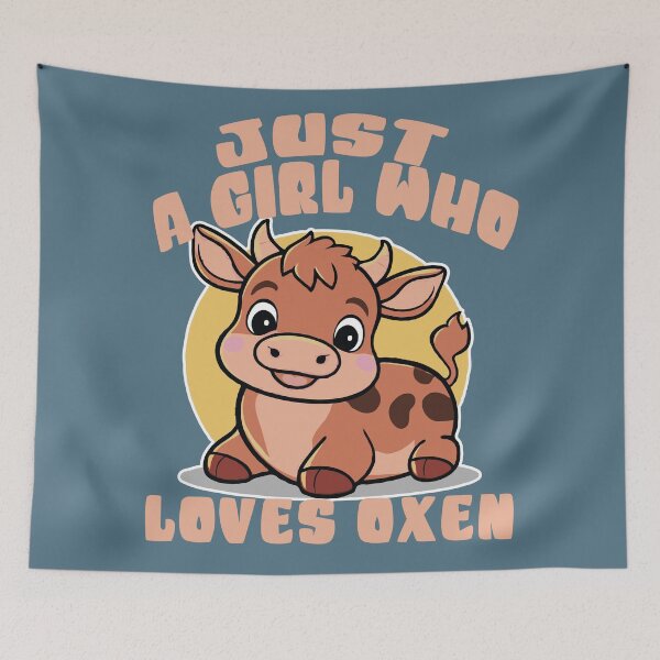 Item preview, just a girl who loves oxen designed and sold by samah82.