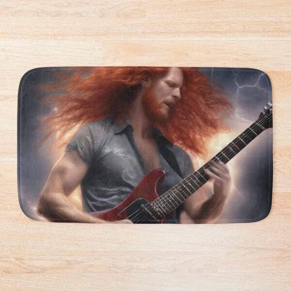 Item preview, Bearded rock guitarist with red hair designed and sold by Artbellachi.