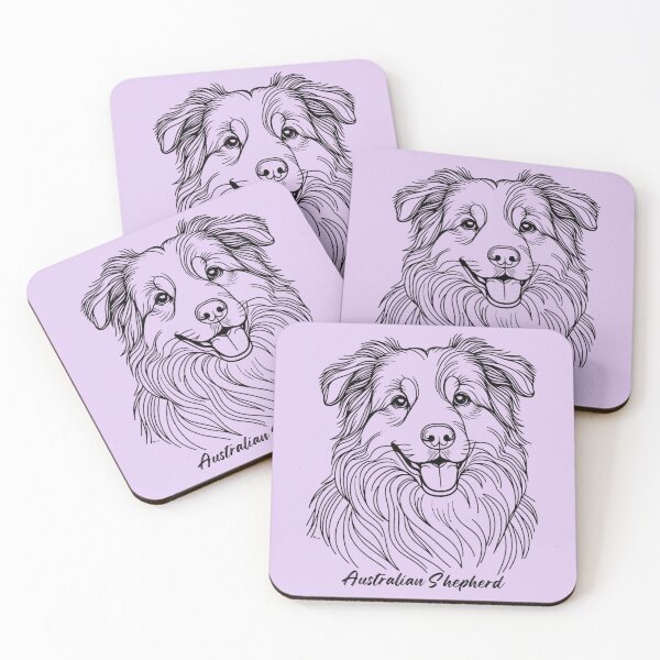 Item preview, Simple Line Drawing Australian Shepherd  designed and sold by critterpatchusa.