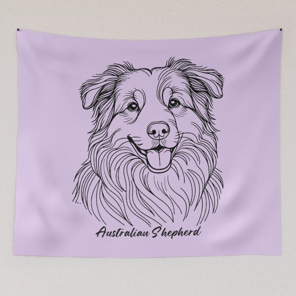 Item preview, Simple Line Drawing Australian Shepherd  designed and sold by critterpatchusa.