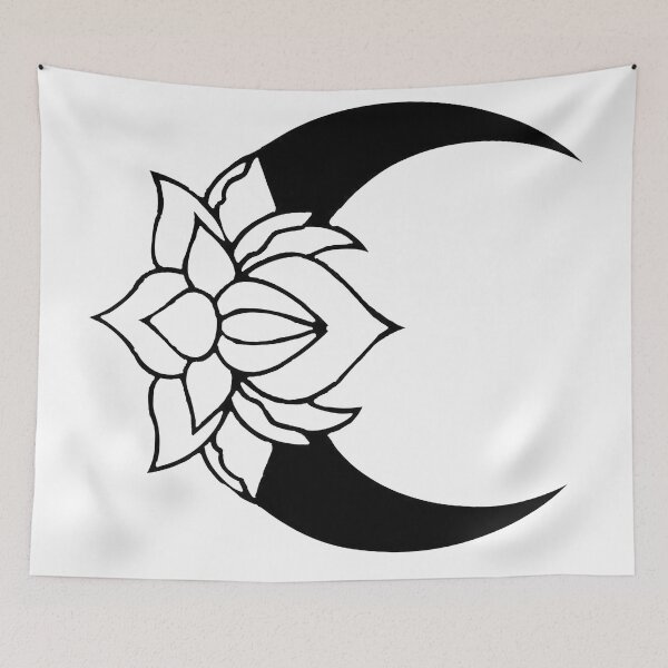 Item preview, Lotus Moon (Black) designed and sold by ArtbyMikkiC.