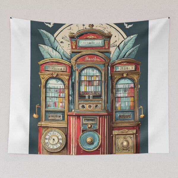 Item preview, Nostalgic Melodies: Retro Jukebox Revival designed and sold by bb-15artstudio.