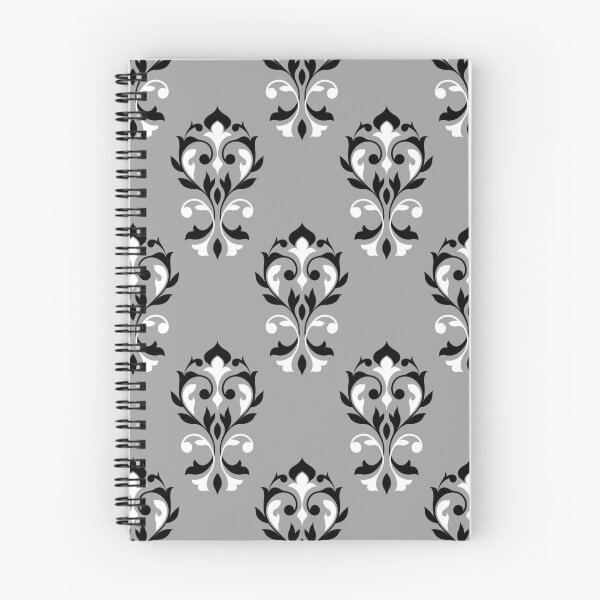 Item preview, Heart Damask Ptn Black Grey White designed and sold by NataliePaskell.