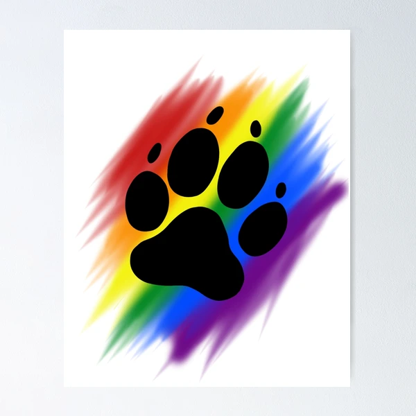  Dog Paw LGBT Rainbow Dot Footprint Women's Sexy