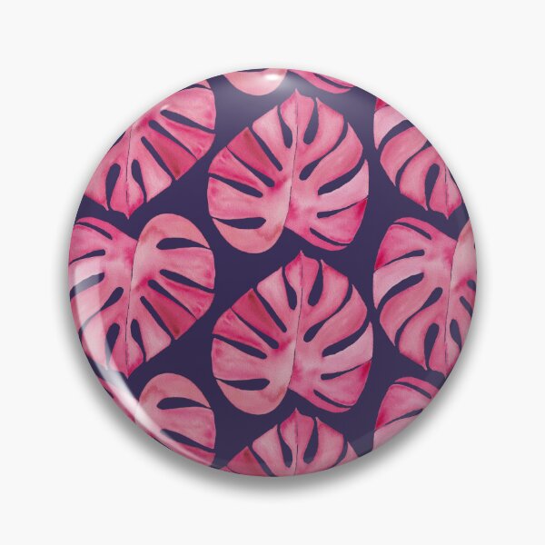 Item preview, Pink Monstera Pattern on Navy designed and sold by JocelynBateson.