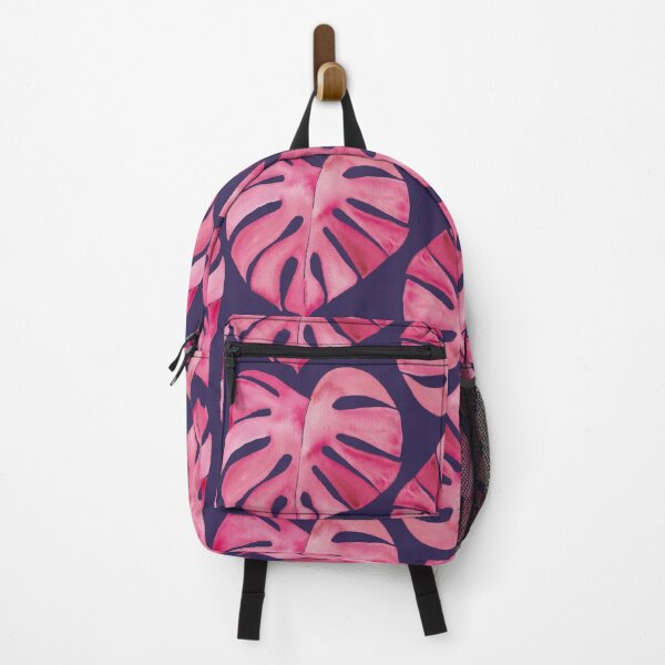 Item preview, Pink Monstera Pattern on Navy designed and sold by JocelynBateson.
