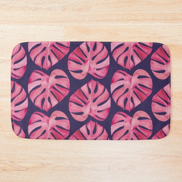 Item preview, Pink Monstera Pattern on Navy designed and sold by JocelynBateson.