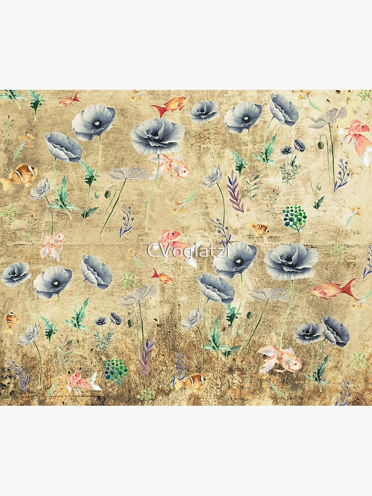 Fishies & Garden #Gold-plated by CVogiatzi