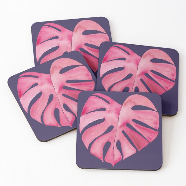 Item preview, Pink Monstera on Navy designed and sold by JocelynBateson.