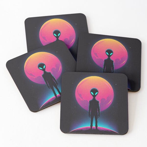 Item preview, Neon Alien Nightfall designed and sold by LyssasMindArt.