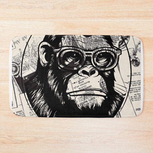 Item preview, Monkey t-shirts, nature t-shirts, cute wildlife t-shirts, vintage style t-shirts. ,newspaper designed and sold by BeYourself1993.