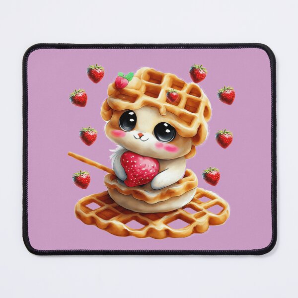 Item preview, Adorable kitten and strawberry waffle designed and sold by Astralia.
