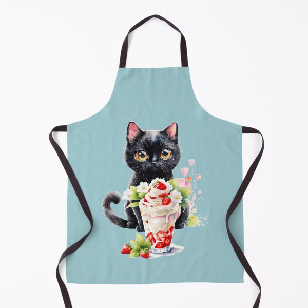 Item preview, Black cat and strawberry milkshake designed and sold by Astralia.