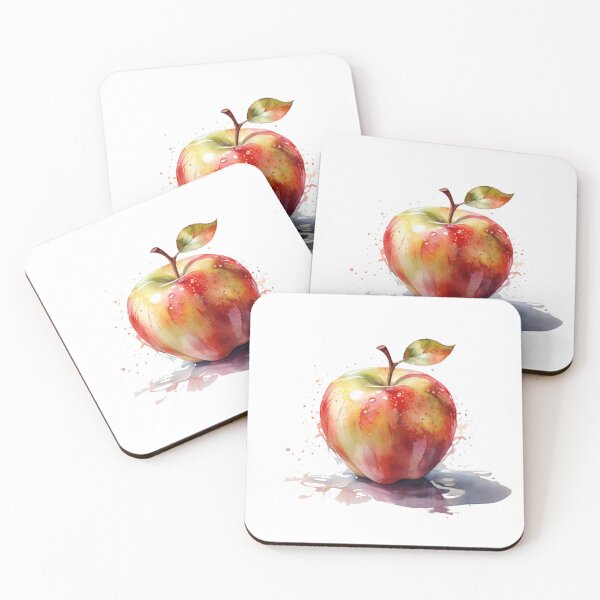 Item preview, Una manzana roja afrutada como acuarela digital. designed and sold by Rose Design & Photos.