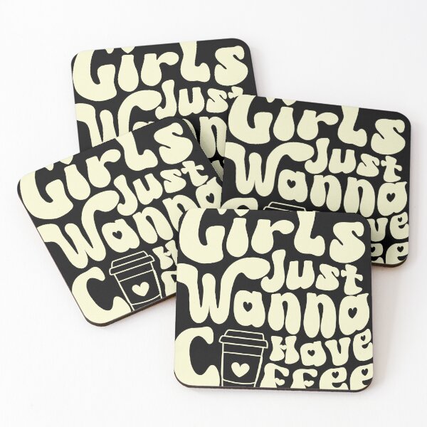 Item preview, Girls Just Wanna Have Coffee (Yellow) designed and sold by WycWycCo.