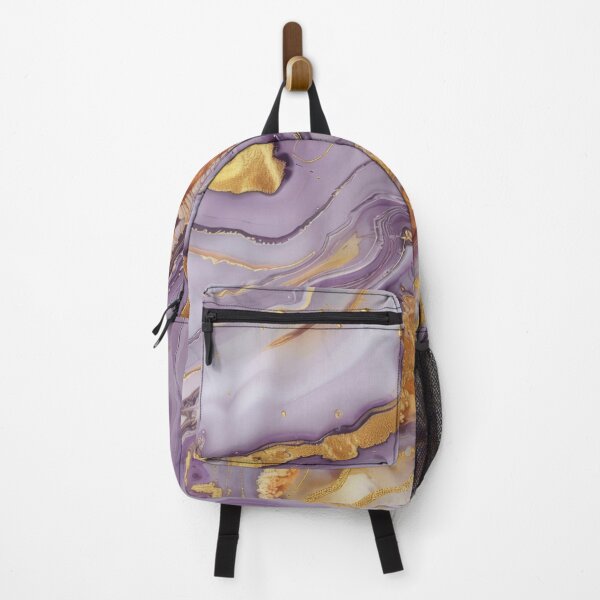 Item preview, Mauve and gold marbled effect pattern print designed and sold by PrettyPinkSkies.