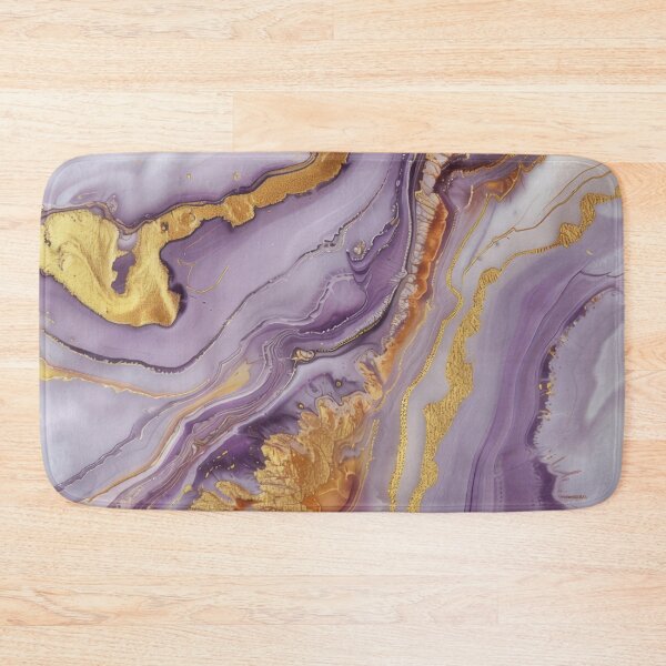 Item preview, Mauve and gold marbled effect pattern print designed and sold by PrettyPinkSkies.