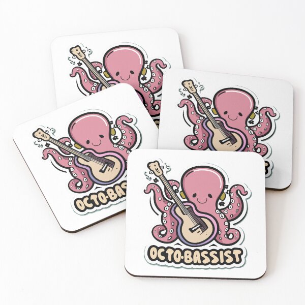 Item preview, Octo-Bassist - Playful Octopus with Bass Guitar designed and sold by NiftyWrx.