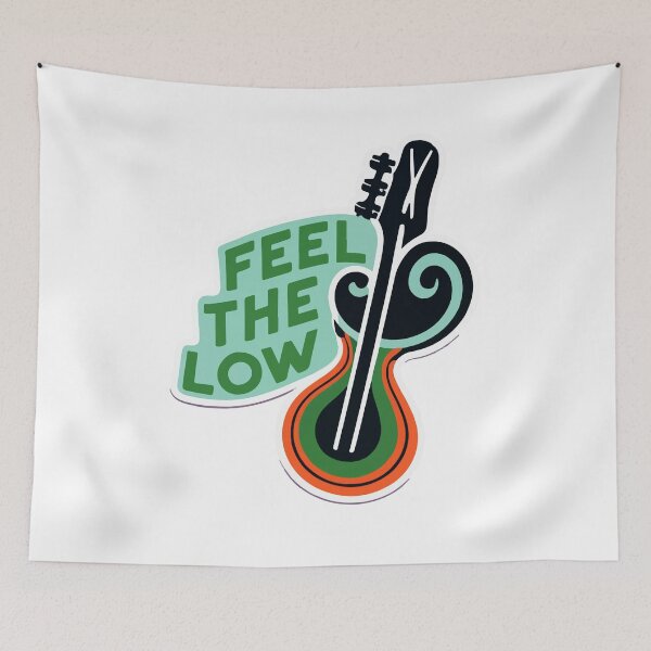 Item preview, Abstract Bass Clef and Guitar 'Feel the Low' Artwork designed and sold by NiftyWrx.